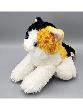 Aurora World Flopsie Plush Esmerelda Calico Cat 12" Black 2018 Blue Plastic Eyes